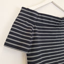 Second-Hand - Witchery Flint Striped Ponte Off The Shoulder Top Size S - SwapUp