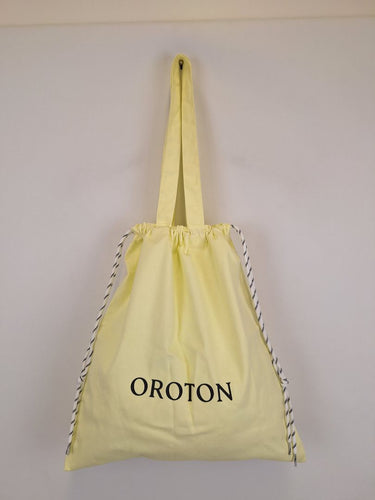 Second-Hand - Oroton Lemon Everyday Cotton Drawstring Bag - SwapUp