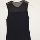 Second-Hand - Veronika Maine Onyx Contrast Knit Tank Top Size M - SwapUp