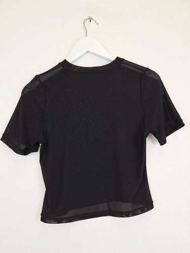 Second-Hand - Oxford Black Fine Mesh Baby T-shirt Size 6 - SwapUp