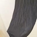 Second-Hand - Veronika Maine Crinkle Pleat Black Midi Skirt Size 10 - SwapUp