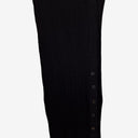Second-Hand - Saba Black Ribbed Button Split Skirt Size M - SwapUp