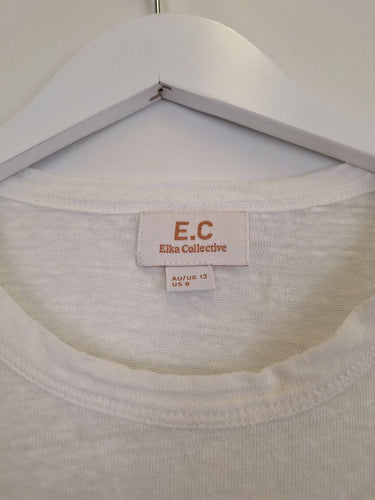Second-Hand - Elka Collective Semi Sheer Classic Crew T-shirt Size 12 - SwapUp