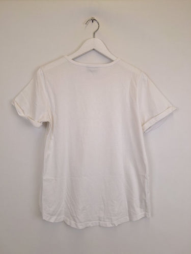 Second-Hand - Country Road Casual Branded Folded Sleeve T-shirt Size S - SwapUp