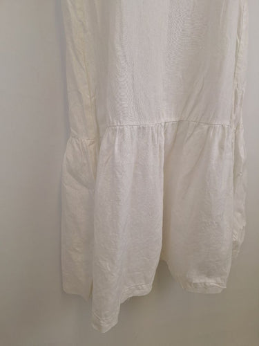 Second-Hand - Seed Holiday Charm Linen Drop Waist Midi Dress Size 10 - SwapUp