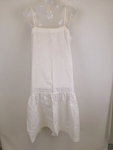 Second-Hand - Seed Holiday Charm Linen Drop Waist Midi Dress Size 10 - SwapUp