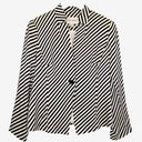 Second-Hand - Perri Cutten Zebra Stripe Silk Single Button Blazer Size 12 - SwapUp
