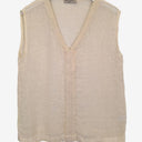Second-Hand - Haris Cotton Oat Braided Trim Sheer Top Size S - SwapUp