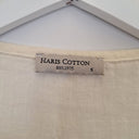 Second-Hand - Haris Cotton Oat Braided Trim Sheer Top Size S - SwapUp