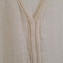 Second-Hand - Haris Cotton Oat Braided Trim Sheer Top Size S - SwapUp