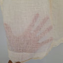 Second-Hand - Haris Cotton Oat Braided Trim Sheer Top Size S - SwapUp
