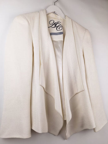 Second-Hand - Anthea Crawford Pearl Textured Open Front Jacket Size 10 - SwapUp