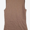 Second-Hand - Kookai Caramel Square Neck Fitted Tank Top Size 8 - SwapUp