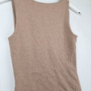 Second-Hand - Kookai Caramel Square Neck Fitted Tank Top Size 8 - SwapUp