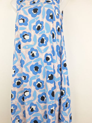 Second-Hand - Mister Zimi Blue Poppy A Line Mini Dress Size 6 - SwapUp