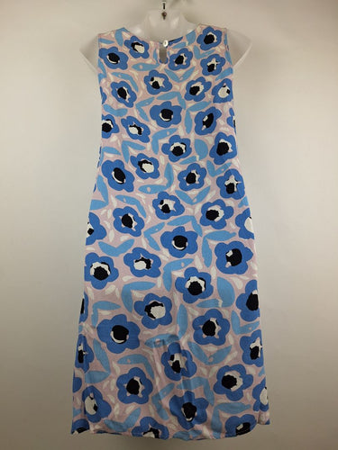 Second-Hand - Mister Zimi Blue Poppy A Line Mini Dress Size 6 - SwapUp