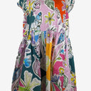 Second-Hand - Gorman Rainbow Watercolour Gathered Midi Dress Size 8 - SwapUp