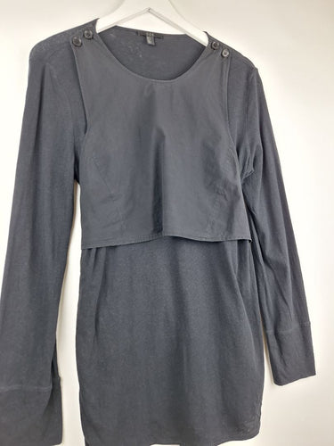 Second-Hand - COS Subversive Layered Washed Black Top Size S - SwapUp