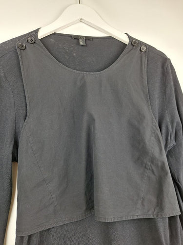 Second-Hand - COS Subversive Layered Washed Black Top Size S - SwapUp