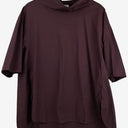 Second-Hand - COS Maroon Slouchy Neckline Top Size 6 - SwapUp