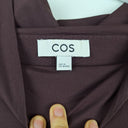 Second-Hand - COS Maroon Slouchy Neckline Top Size 6 - SwapUp