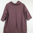 Second-Hand - COS Maroon Slouchy Neckline Top Size 6 - SwapUp
