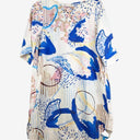 Second-Hand - COS Pastel Abstract Curved Hem Dress Size 8 - SwapUp