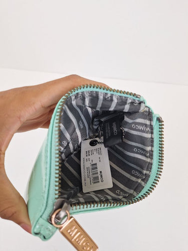 Second-Hand - Mimco Seafoam Metallic Branded Mini Wallet - SwapUp