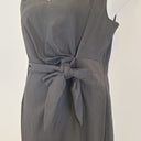 Second-Hand - David Lawrence Classy Tie Front Black Midi Dress Size 14 - SwapUp