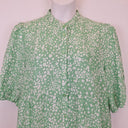 Second-Hand - Alessandra Spring Green Blossom Tiered Linen Dress Size XXXL - SwapUp