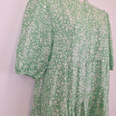 Second-Hand - Alessandra Spring Green Blossom Tiered Linen Dress Size XXXL - SwapUp