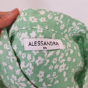 Second-Hand - Alessandra Spring Green Blossom Tiered Linen Dress Size XXXL - SwapUp