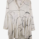 Second-Hand - Motto Expressive Ink Flowy Tunic Blouse Size 10 - SwapUp