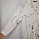 Second-Hand - Motto Expressive Ink Flowy Tunic Blouse Size 10 - SwapUp