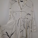Second-Hand - Motto Expressive Ink Flowy Tunic Blouse Size 10 - SwapUp