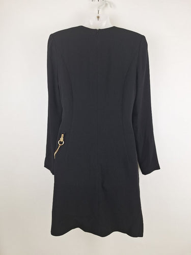 Second-Hand - Cue Sleek Gold Chain Mini Dress Size 8 - SwapUp