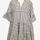 Second-Hand - Assorted Brands Effortless Striped Cotton/Linen Blend Mini Dress Size OSFA - SwapUp