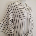 Second-Hand - Assorted Brands Effortless Striped Cotton/Linen Blend Mini Dress Size OSFA - SwapUp