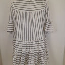 Second-Hand - Assorted Brands Effortless Striped Cotton/Linen Blend Mini Dress Size OSFA - SwapUp