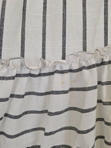 Second-Hand - Assorted Brands Effortless Striped Cotton/Linen Blend Mini Dress Size OSFA - SwapUp