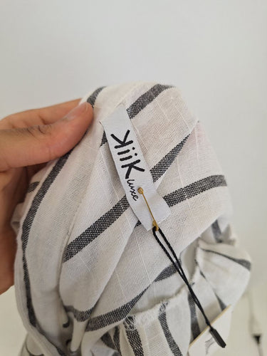 Second-Hand - Assorted Brands Effortless Striped Cotton/Linen Blend Mini Dress Size OSFA - SwapUp