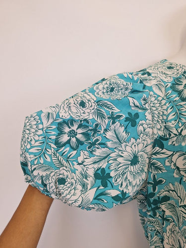 Second-Hand - Review Holiday Charm Aqua Floral Maxi Dress Size 18 - SwapUp
