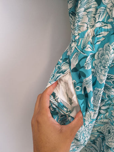 Second-Hand - Review Holiday Charm Aqua Floral Maxi Dress Size 18 - SwapUp