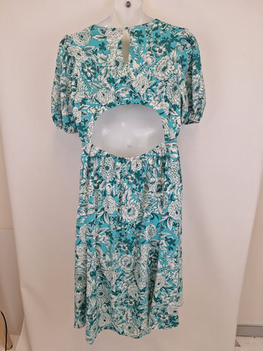 Second-Hand - Review Holiday Charm Aqua Floral Maxi Dress Size 18 - SwapUp