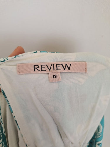 Second-Hand - Review Holiday Charm Aqua Floral Maxi Dress Size 18 - SwapUp