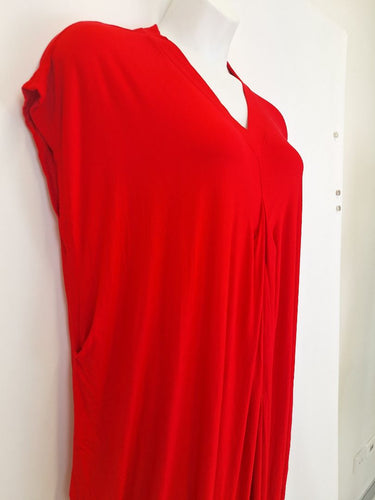 Second-Hand - Assorted Brands Fiery Draped Jersey Mini Dress Size XL - SwapUp