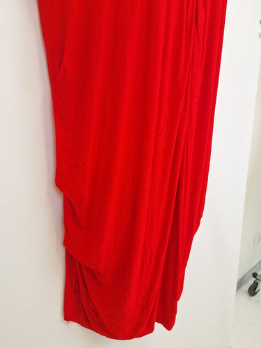 Second-Hand - Assorted Brands Fiery Draped Jersey Mini Dress Size XL - SwapUp