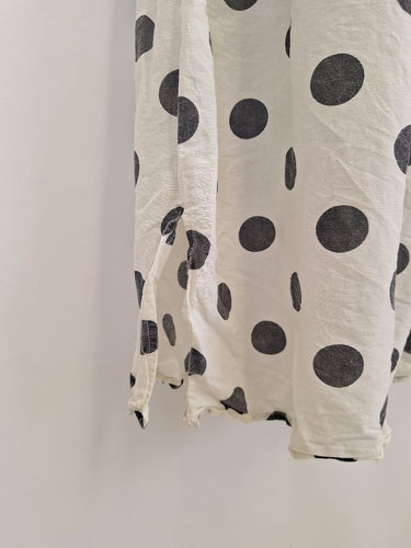 Second-Hand - Frankie + Dash Washed Polka Dot Puff Sleeve Dress Size 16 - SwapUp
