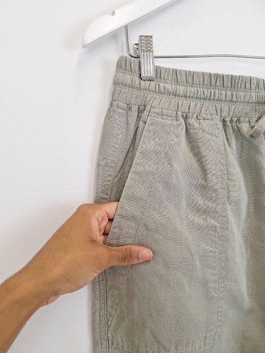 Second-Hand - Country Road Light Olive Panelled Pants Size 12 - SwapUp
