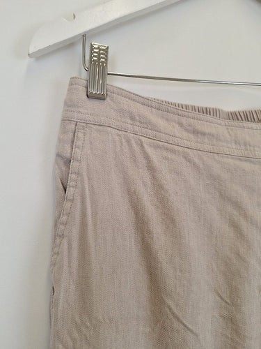 Second-Hand - Trenery Dove Linen Blend Everyday Pants Size 12 - SwapUp